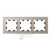 ATN320503 - ATLASDESIGN NATURE 3-постовая РАМКА, ОРГАНИЧЕСКОЕ СТЕКЛО ШАМПАНЬ
