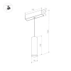 Трековый светодиодный светильник Arlight Mag-Orient-Spot-Hang-R45-12W Warm3000 035830 Трековый светодиодный светильник Arlight Mag-Orient-Spot-Hang-R45-12W Warm3000 035830