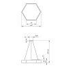 Подвесной светодиодный cветильник Geometria ЭРА Hexagon SPO-121-W-40K-038 38Вт 4000К белый Б0050550