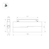 Трековый светодиодный светильник Arlight MAG-ORIENT-FLAT-FOLD-S230-12W Day4000-MIX (BK, 80 deg, 48V, DALI) 041870