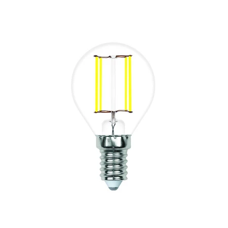 Лампа светодиодная филаментная Volpe E14 4W 3000K прозрачная LED-G45-4W/3000K/E14/CL/SLF UL-00008312
