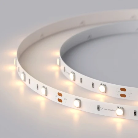 Светодиодная лента Arlight 7,2W/m 30Led/m 5060SMD теплый белый 5M RT-B30-10mm 12V Warm2700 010594(2)