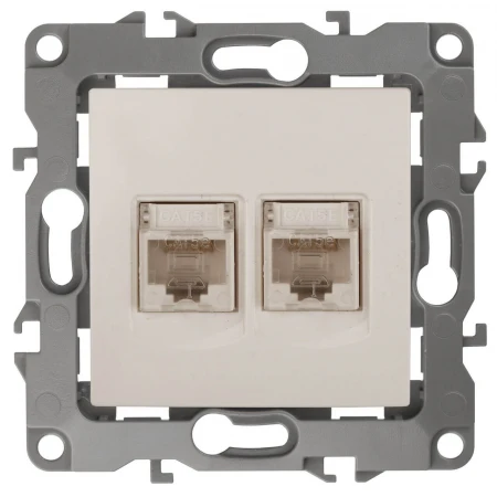 Розетка комбинированная RJ45+RJ11 ЭРА 12 12-3109-02 Б0018249