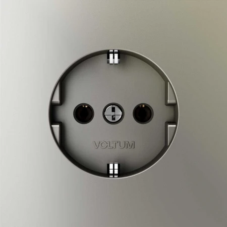 Розетка встраиваемая Voltum S70 с заземлением 16А, (шелк) VLS040104