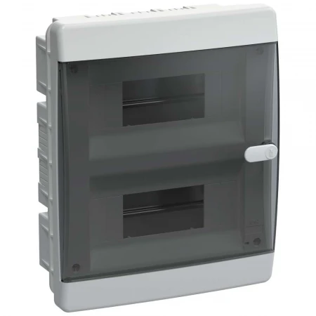 UNION Compact Корпус пластиковый ЩРВ-П-18 IP41 черная прозрачная дверь IEK UIC-KP12-V-18-41-K01