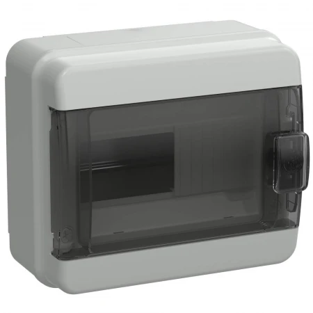 TEKFOR Корпус пластиковый КМПн-8 IP65 черная прозрачная дверь IEK TF5-KP72-N-08-65-K03-K02