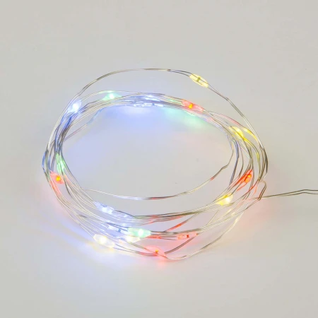 Светодиодная гирлянда Uniel Роса разноцветный ULD-S0200-020/DTB/3AA/RC RGB IP20 Dew UL-00007247