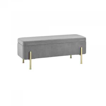 Банкетка Stool Group Болейн с ящиком велюр серый 20A544VF-MOMO-38
