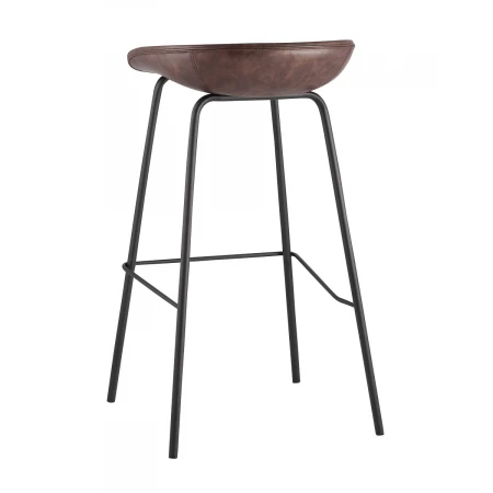 Барный стул Stool Group Турин коричневая экокожа черные ножки 8319TB BROWN