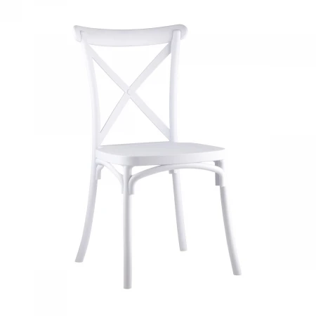 Кухонный стул Stool Group Кроссбэк пластиковый белый Y030 white