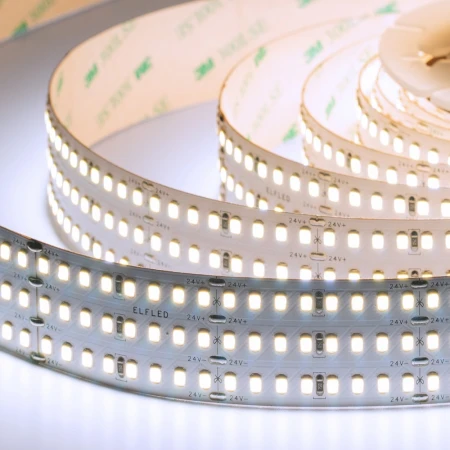 Лента светодиодная ELFLED LX170, 528/м (2835), 24В, 48Вт/м, 3м, 3ряда, белый 6500-7000К ELFLED-24528-LX170/3-w