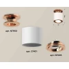 Комплект накладного светильника Ambrella light Techno Spot XS7401140 SWH/PPG белый песок/золото розовое полированное (N7930, C7401, N7005)