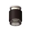 Комплект накладного светильника Ambrella light Techno Spot XS7511102 SBK/MCH/BK черный песок/хром матовый/тонированный (N7928, C7511, N7192)