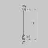 Крепление потолочное Maytoni Technical Accessories for tracks Flarity TRA158C-S1-BS