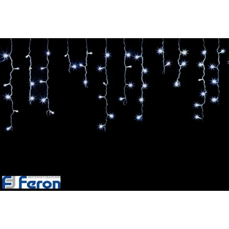 Гирлянда светодиодная "бахрома", белый свет, cl14