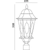 Светильник садово-парковый, 60w 230v e27 черное золото, pl152