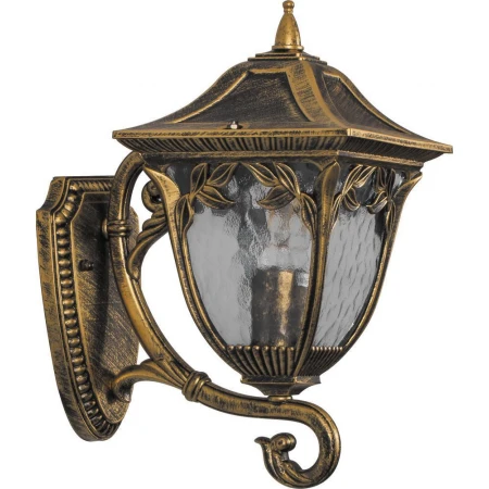 Светильник садово-парковый Feron PL4081 четырехгранный на стену вверх 100W E27 230V, черное золото