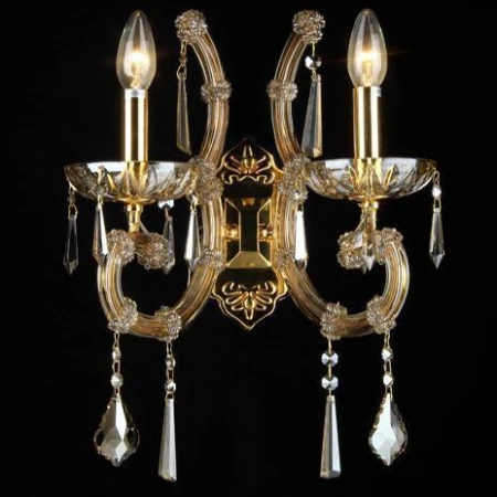 Хрустальное бра Natali Kovaltseva 11006/2W GOLD, BRANDY Monaco